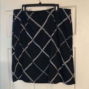Black and White Plaid Women's Skirt